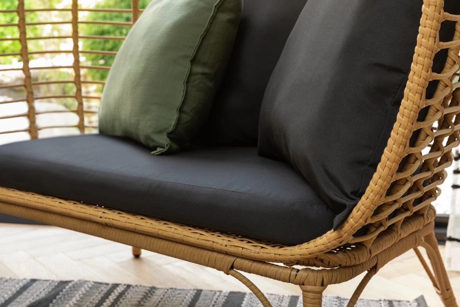 Habitat Kora 2 Seater Egg Bench - Natural - Image 4