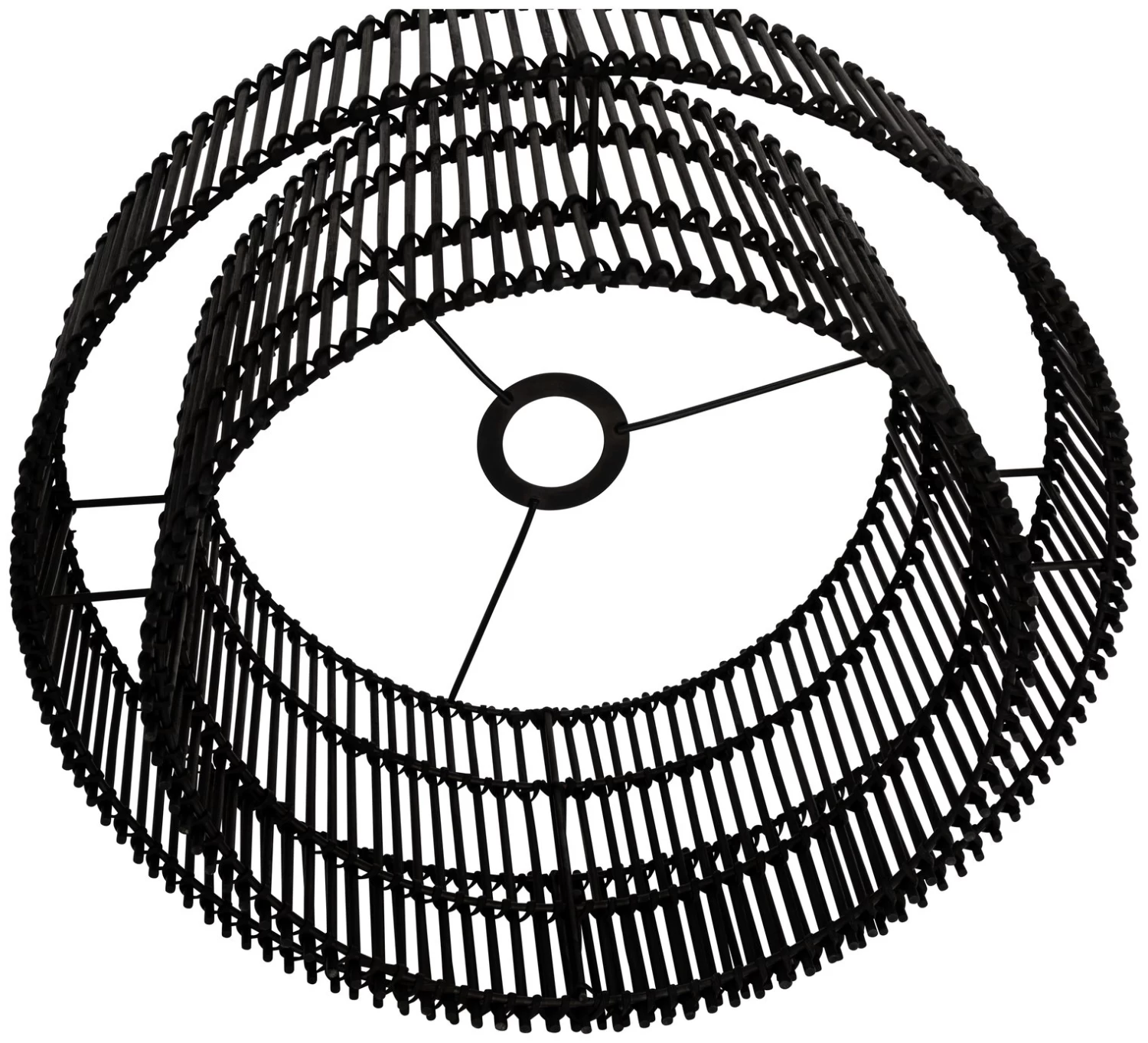 Habitat Bamboo 2 Tier Pendant Shade - Black - Image 6