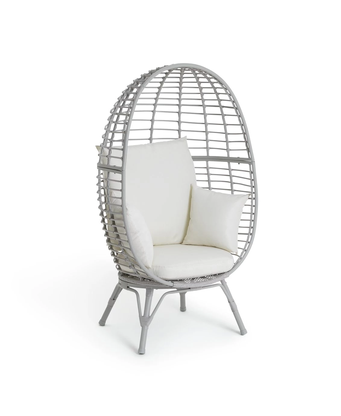 Habitat Kora Rattan Effect Garden Egg Chair - Grey - Image 5