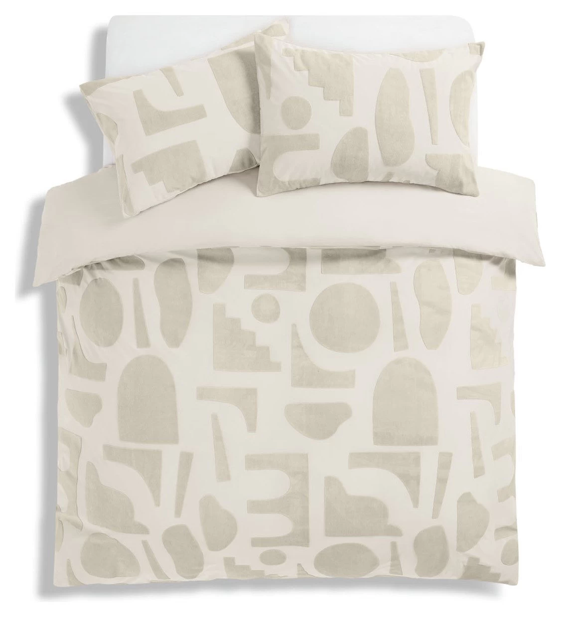 Habitat Velvet Panel Jacquard Shapes Bedding Set - Single - Image 3
