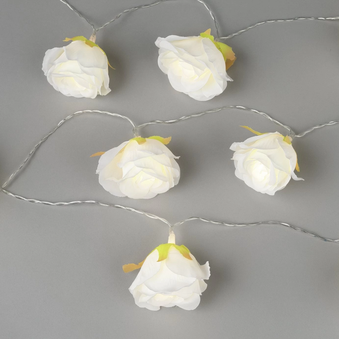 Habitat Warm White Solar Rose LED String Lights - Image 3