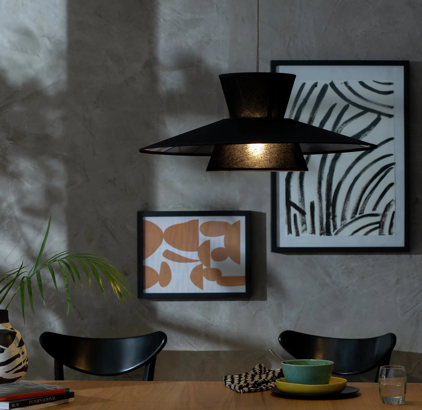 Habitat Linen Otton 2 Tier Easy Fit Shade - Black - Image 6