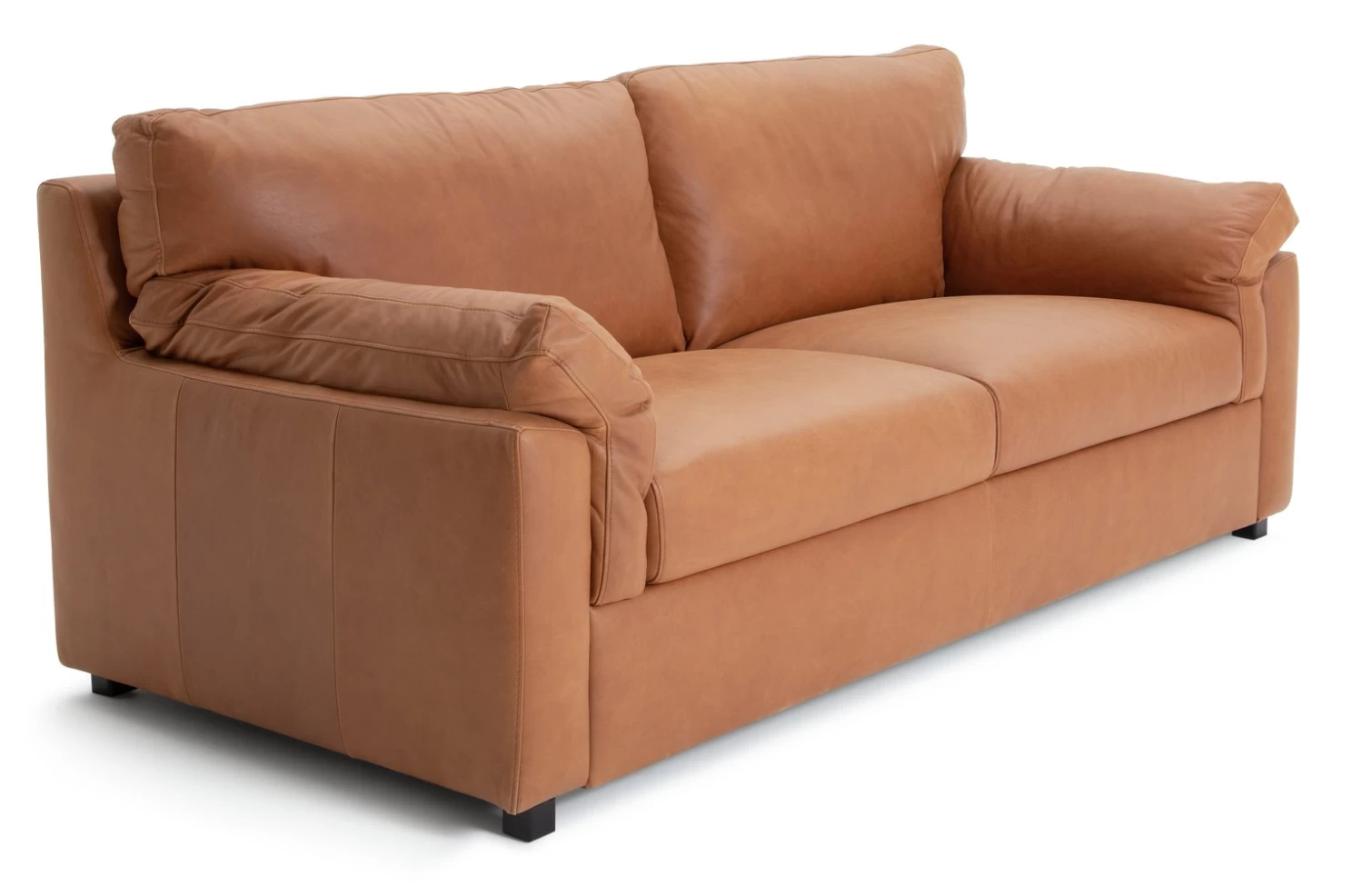 Habitat Florence Leather 3 Seater Sofa - Tan - Image 7
