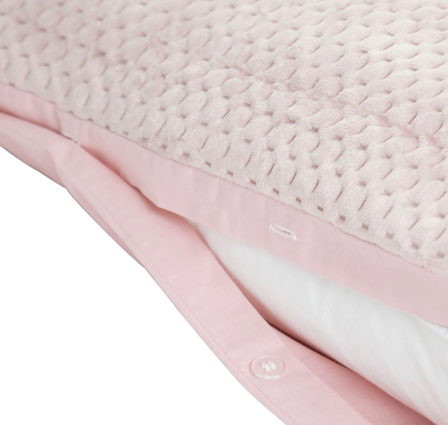 Habitat Pinsonic Velvet Plain Pink Bedding Set - Double - Image 5