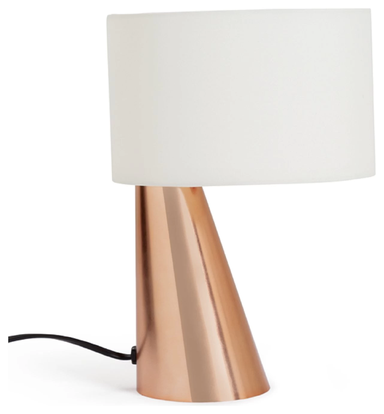 Habitat Abono Steel LED Table Lamp - Copper & Cream - Image 2