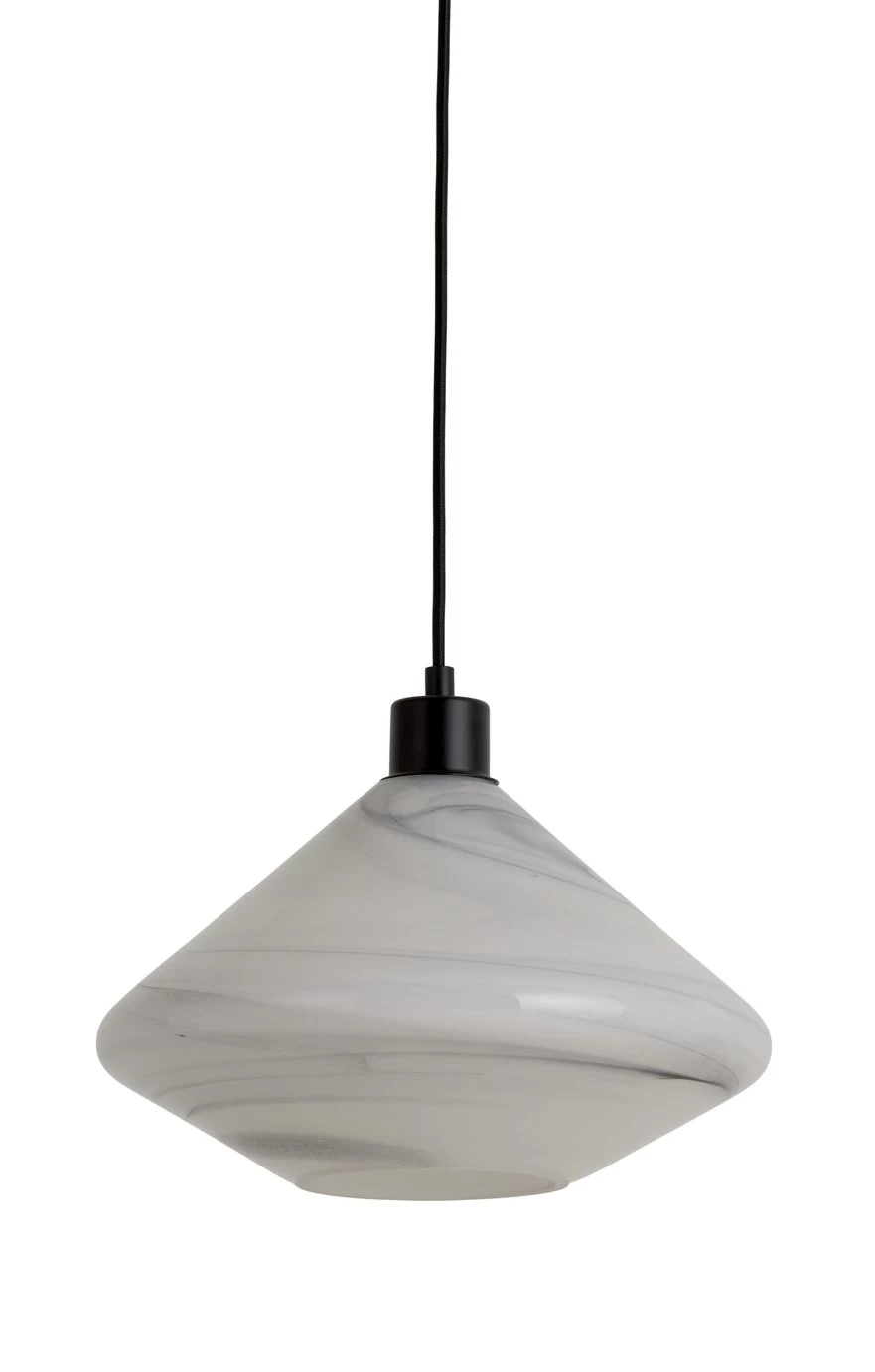 Habitat Lati Marble Glass Pendant - Black & White - Image 2