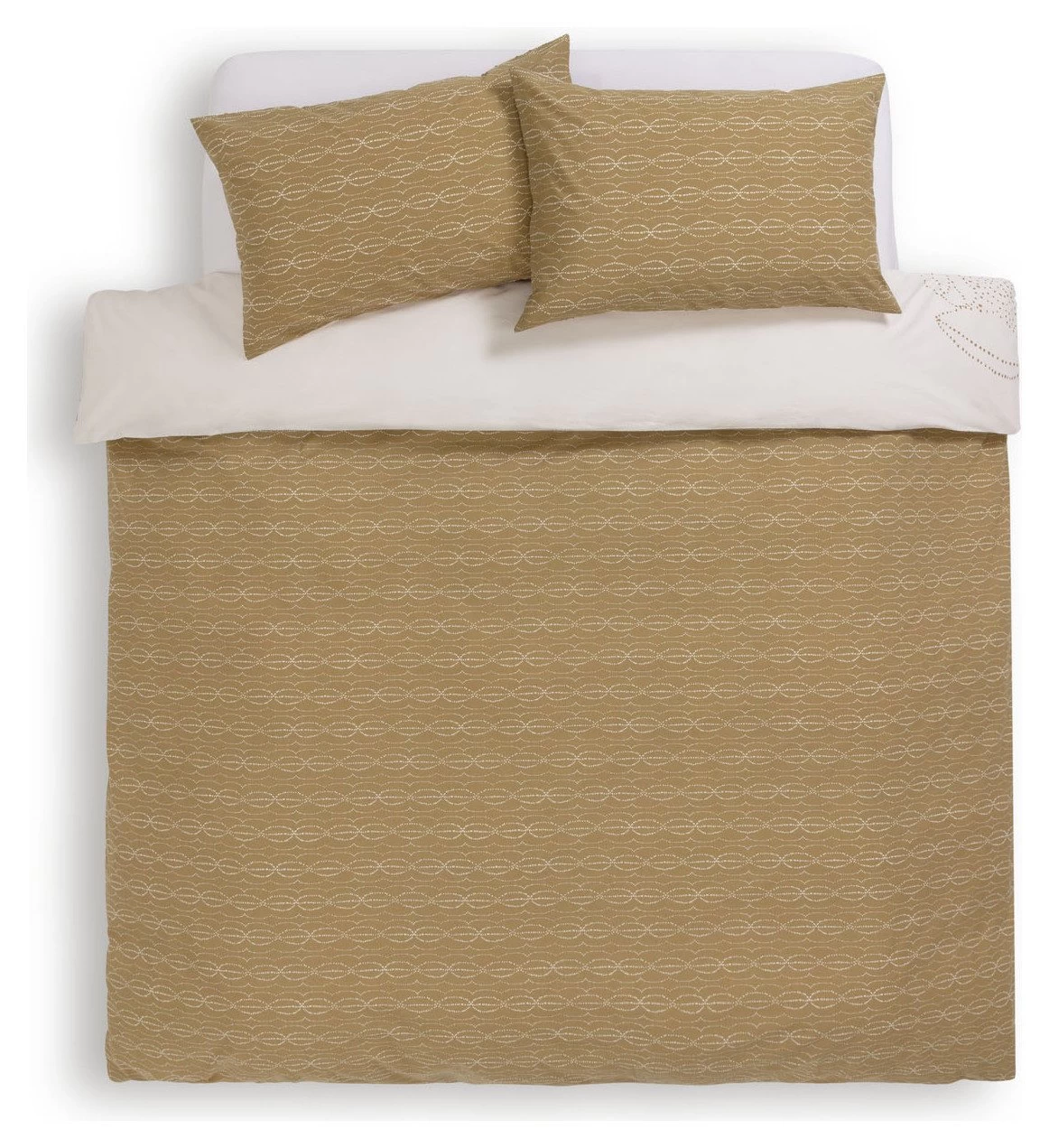 Habitat Cotton Floral Dobby Brown Bedding Set - Single - Image 5