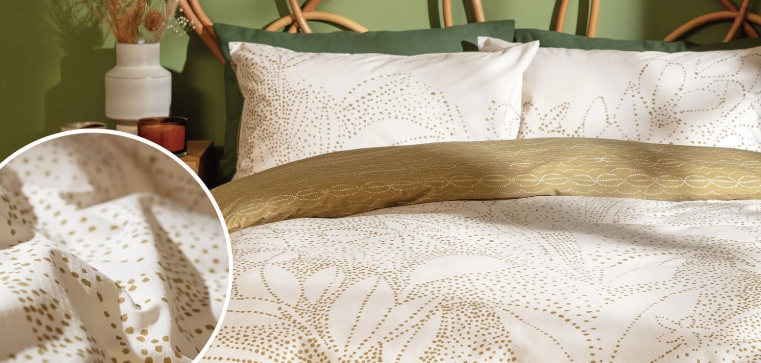 Habitat Cotton Floral Dobby Brown Bedding Set - Single - Image 6