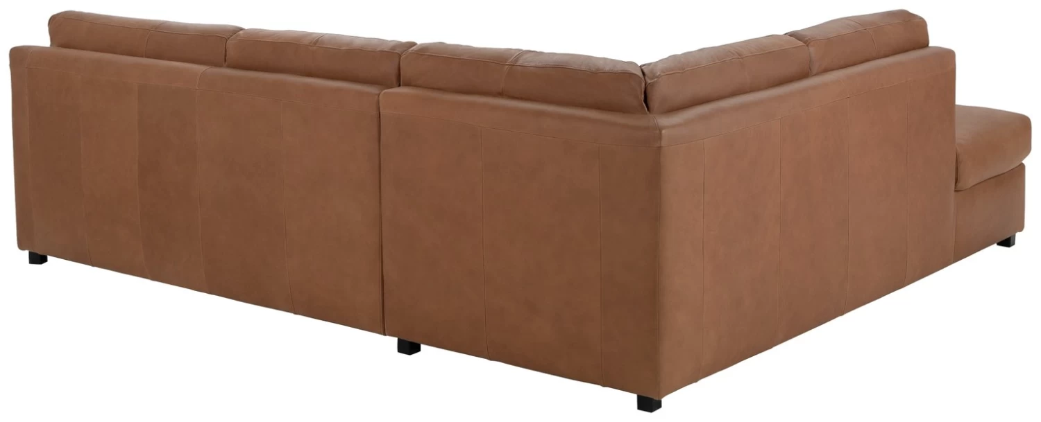 Habitat Florence Leather Left Hand Corner Chaise Sofa - Tan - Image 7
