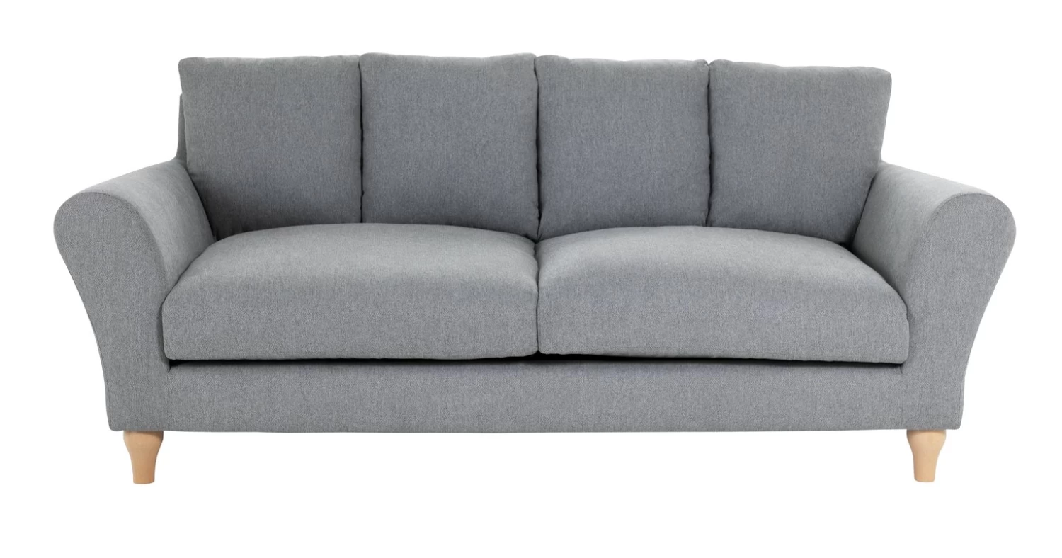 Habitat Carrie Fabric 3 Seater Sofa - Graphite