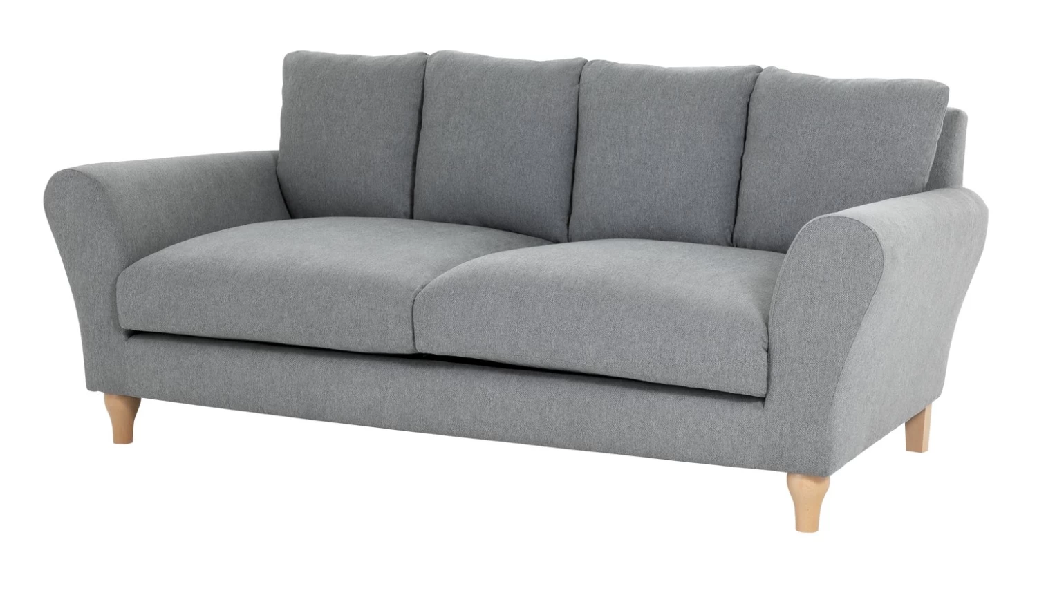 Habitat Carrie Fabric 3 Seater Sofa - Graphite - Image 5