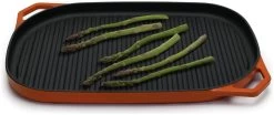 Habitat Large Cast Iron Grill Pan - Orange
