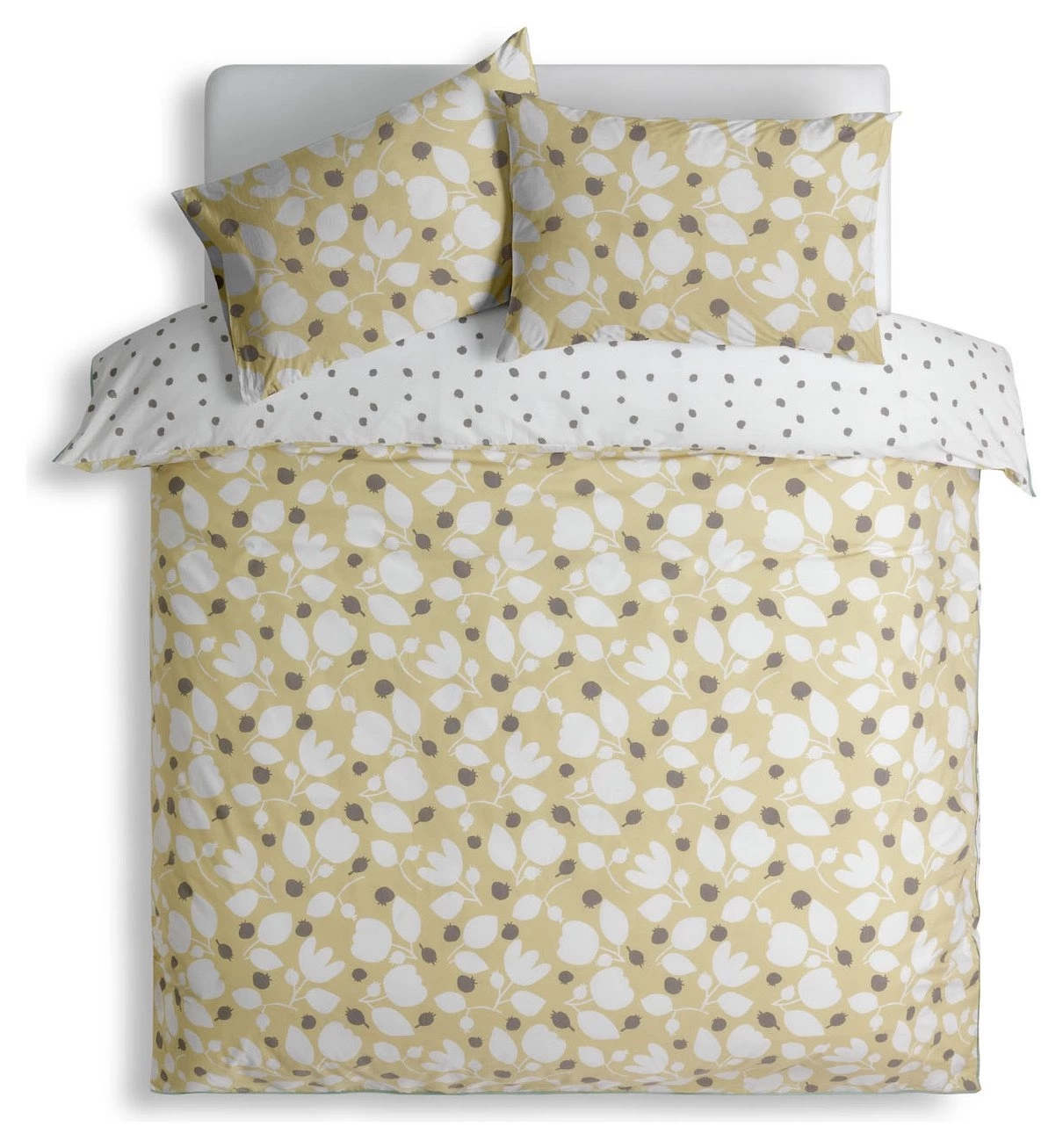 Habitat Scandi Floral Yellow & White Bedding Set - Single - Image 3