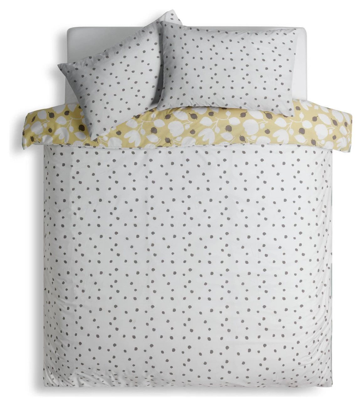 Habitat Scandi Floral Yellow & White Bedding Set - Single - Image 5