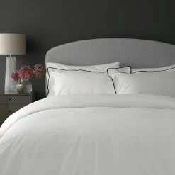 Habitat Cotton 200TC Oxford Edge White Bedding Set - Single