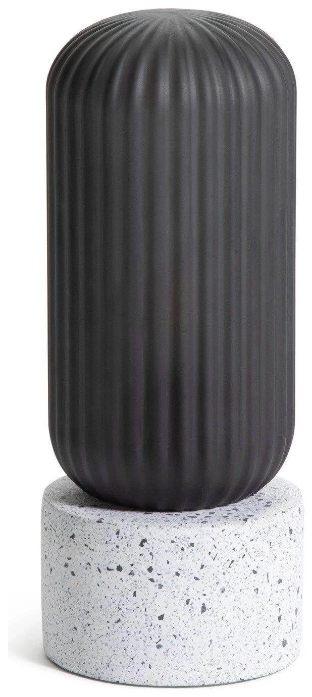 Habitat Rallie Smoked Glass Terrazzo Table Lamp – Grey - Image 2