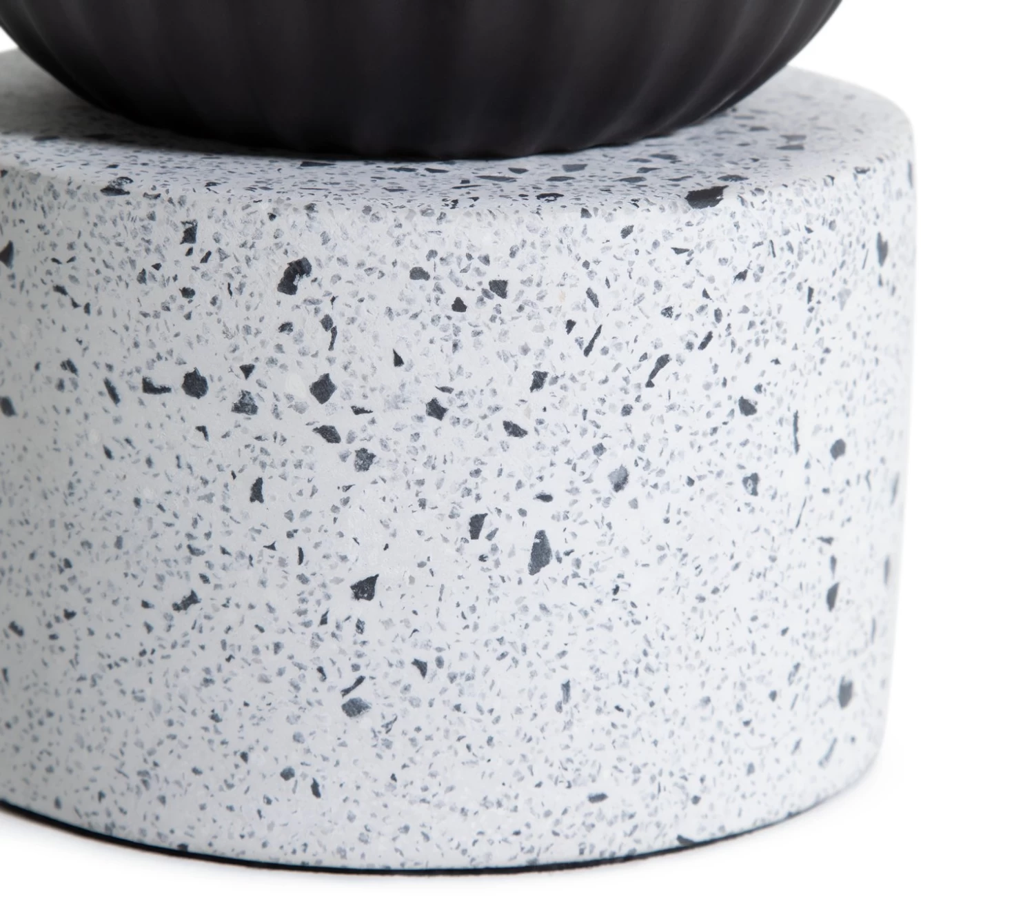 Habitat Rallie Smoked Glass Terrazzo Table Lamp – Grey - Image 4