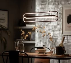 Habitat Metal LED Bar Pendant Light - Black
