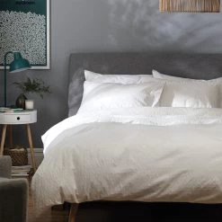 Habitat Seersucker Plain White Bedding Set - Single