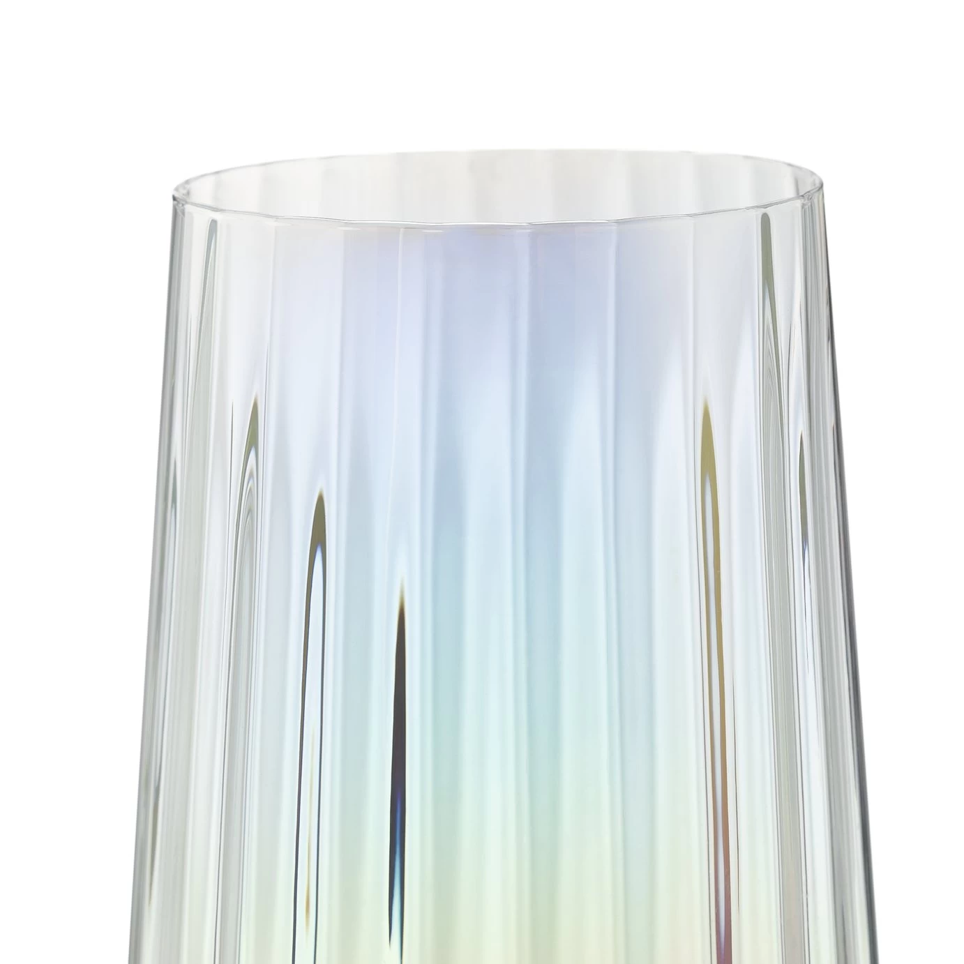 Habitat Iridescent Lustre Fluted Hi Ball Glasses - Image 4