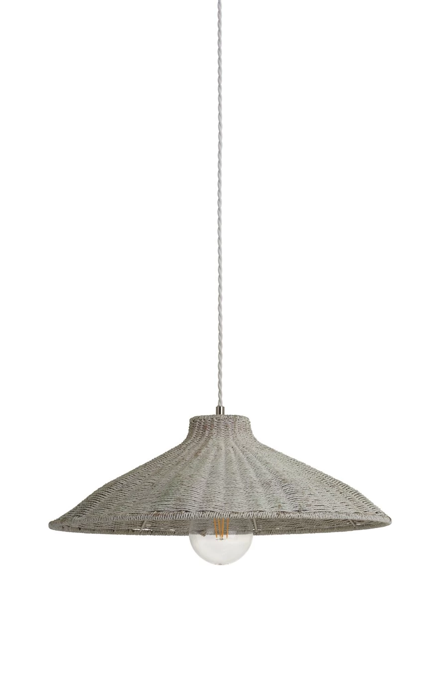 Habitat Apus Rattan Pendant - Whitewash - Image 2