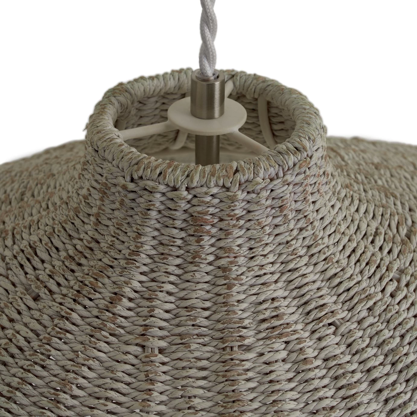 Habitat Apus Rattan Pendant - Whitewash - Image 4