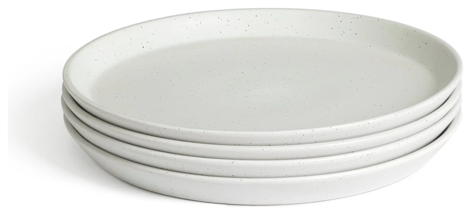Habitat Addison 4 Piece Stoneware Dinner Plate - White