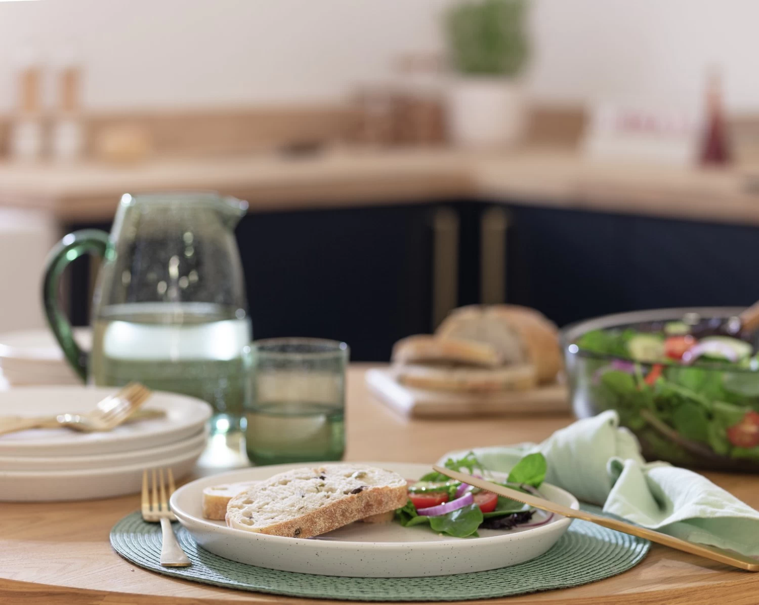 Habitat Addison 4 Piece Stoneware Dinner Plate - White - Image 2