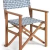 Habitat Folding Wooden Director Chair - Grey & White