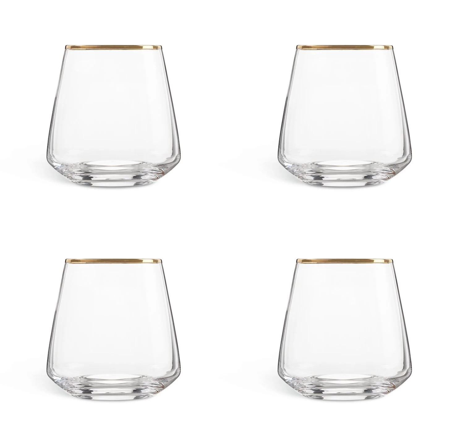 Habitat Set Of 4 Gold Rim Tumbler