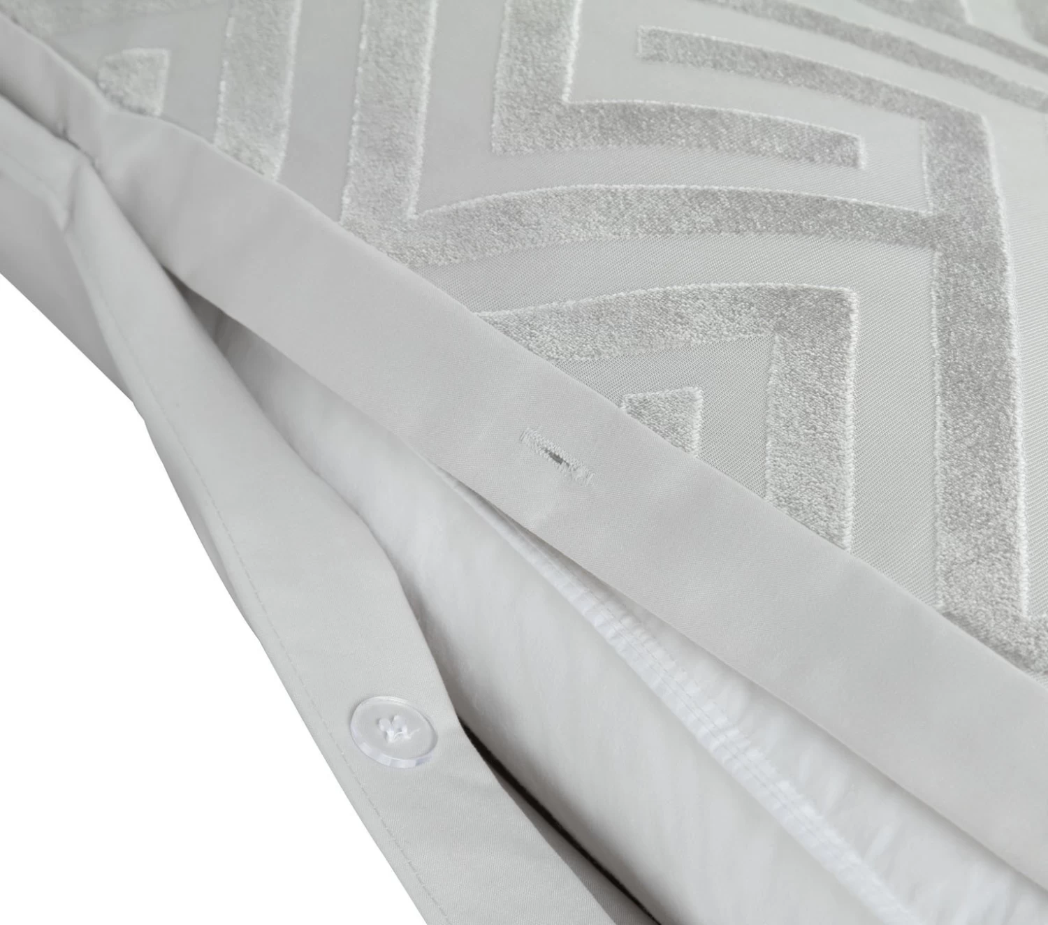 Habitat Geo Velvet Silver Bedding Set - Single - Image 5