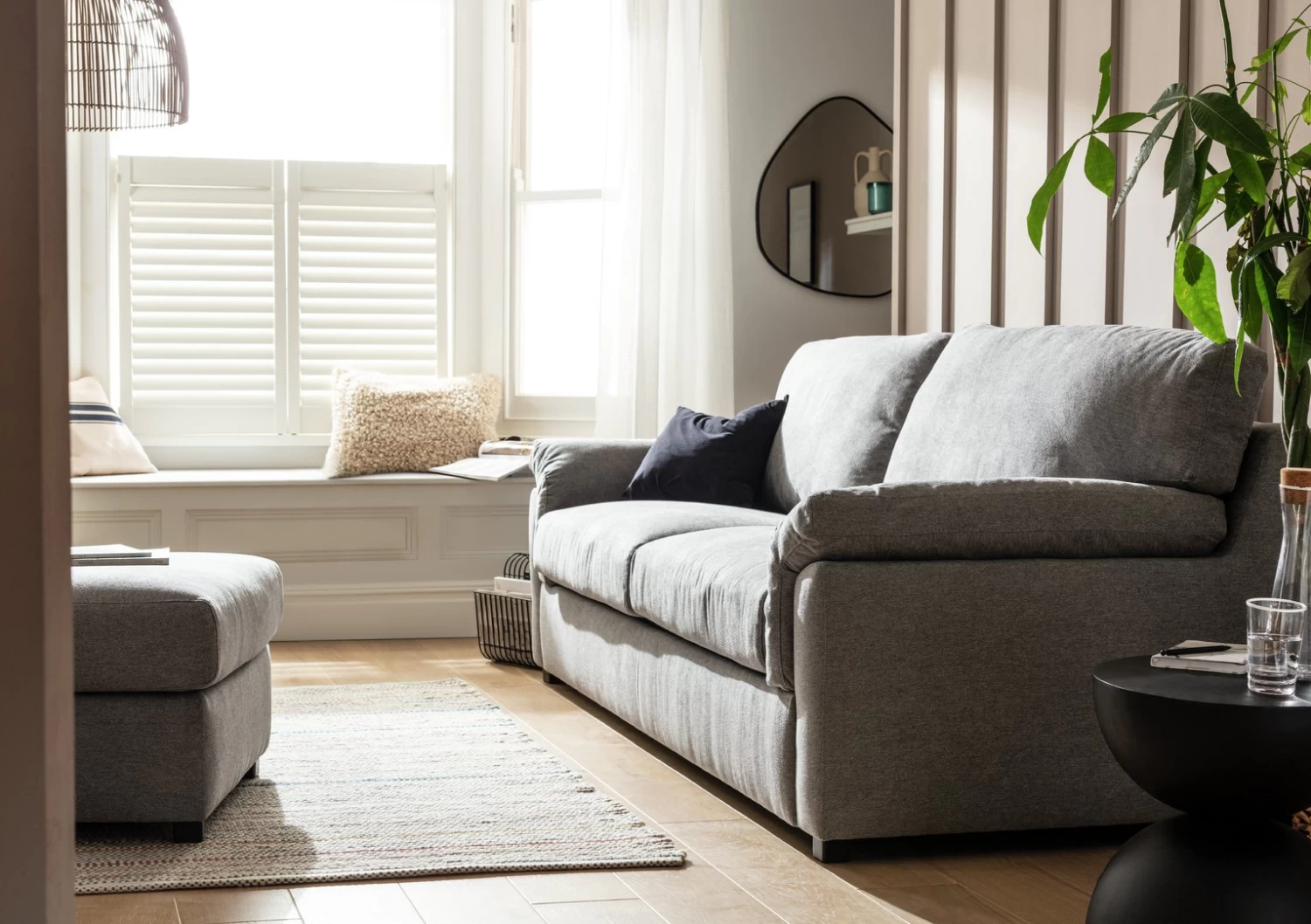 Habitat Florence Fabric 4 Seater Sofa - Grey - Image 2