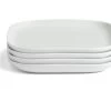 Habitat Riko Square 4 Piece Side Plate - White