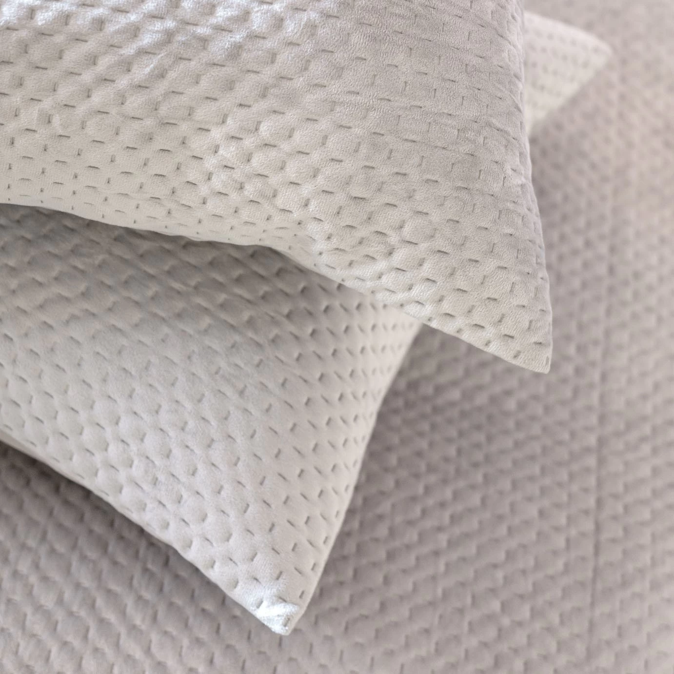 Habitat Pinsonic Velvet Plain Grey Bedding Set - Double - Image 4