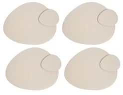 Habitat Set Of 4 Faux Leather Pebble Placemats And Coasters